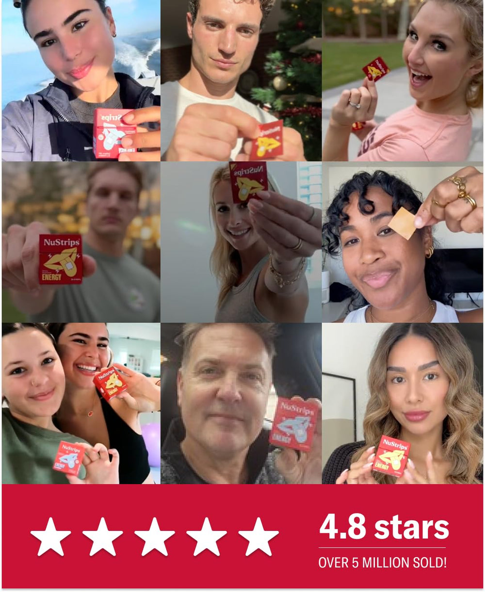 NuStrips 30 strips count featured for short, on-the-go boosts.