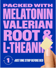 NuStrips fast-dissolve on tongue for faster bedtime before sleep.