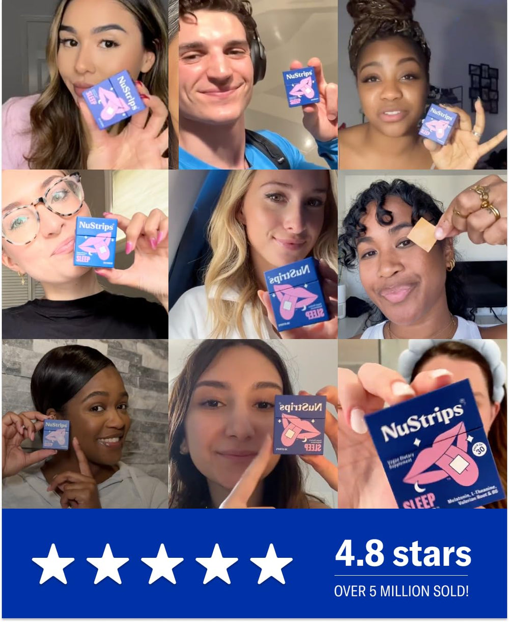 NuStrips recyclable-packaging highlights sustainability messaging.