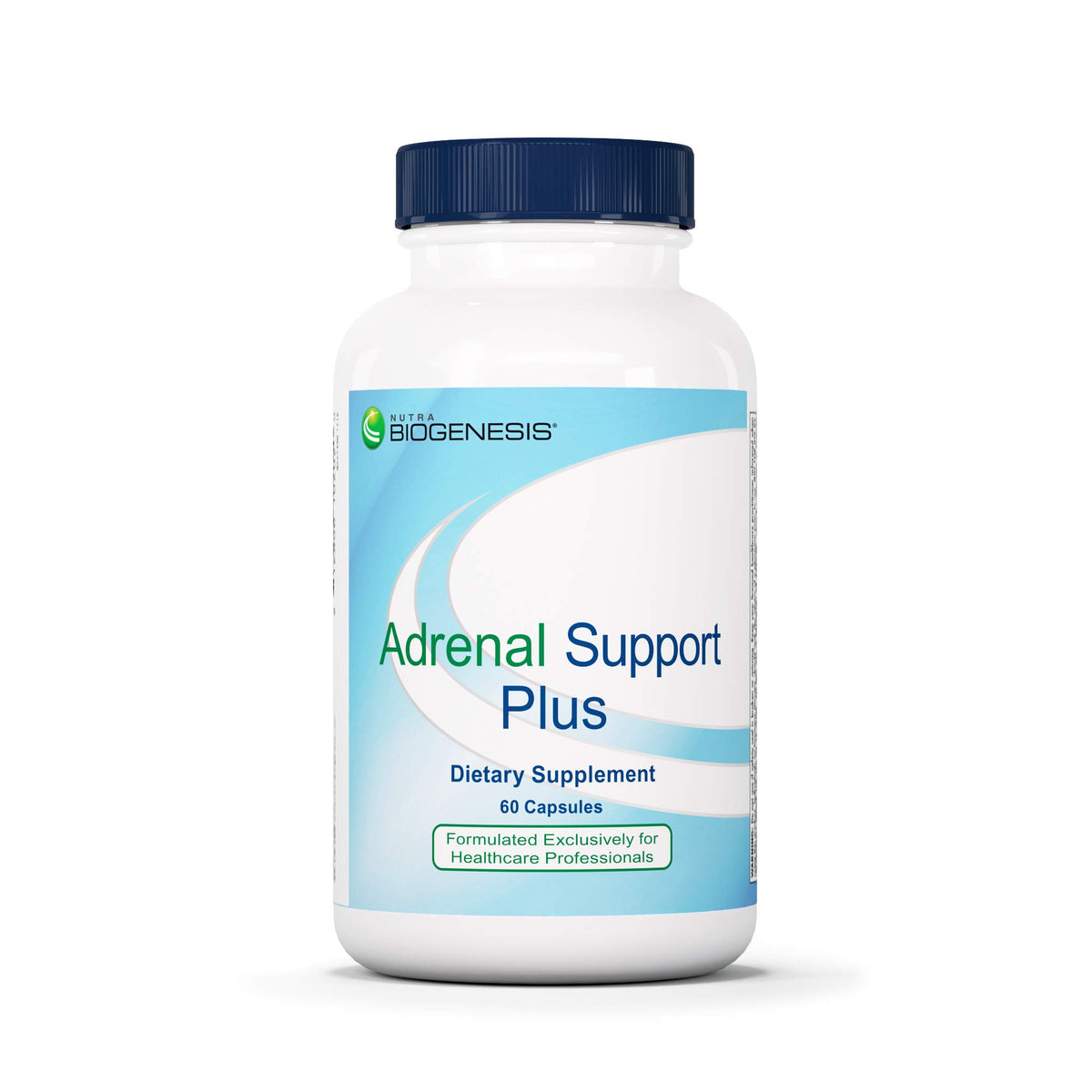 Nutra BioGenesis Adrenal Support Plus bottle for daily balance and routine.