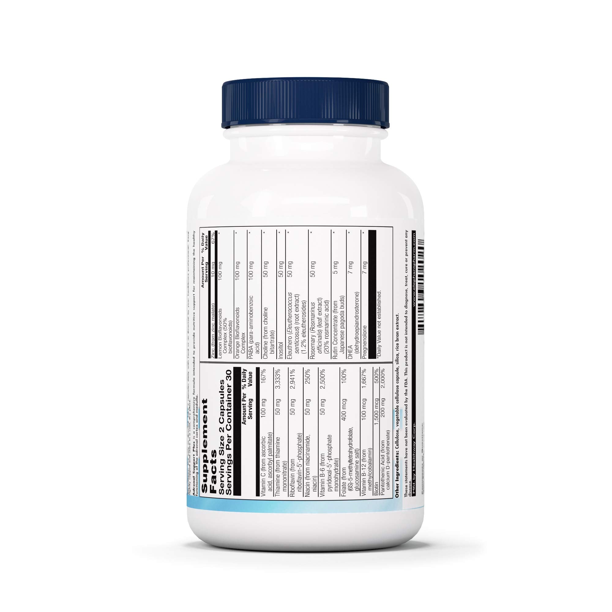 Nutra BioGenesis Adrenal Support Plus label highlighting key ingredients.