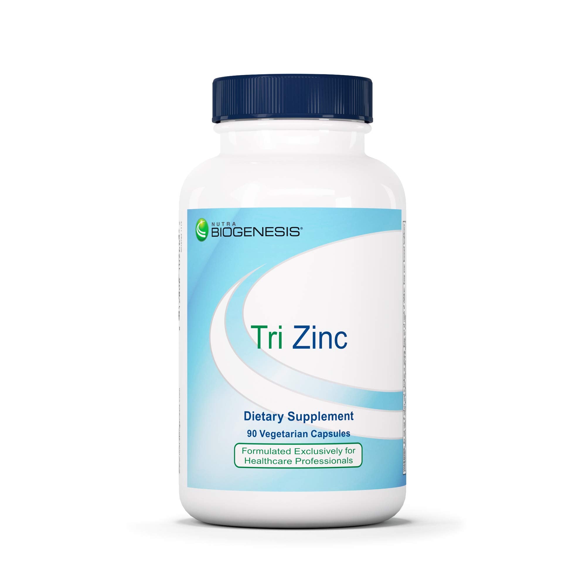 Nutra Biogenesis Tri Zinc bottle front showcasing daily immune and skin support