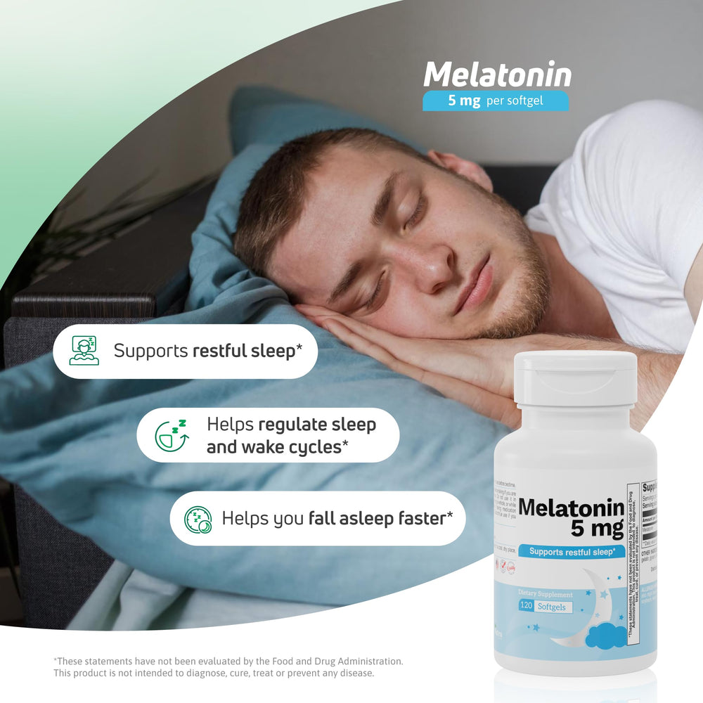 Nutra Nutrition Melatonin 5 mg label detail reveals dosage and clean ingredients