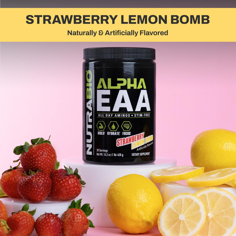 NutraBio Alpha EAA USA-made certification stamp signifies quality manufacturing