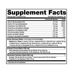 NutraBio Amino Kick Baja Burst glass highlights flavor and hydration during workouts