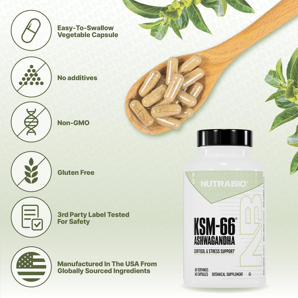 NutraBio Ashwagandha KSM-66 concept of cognitive focus and clarity