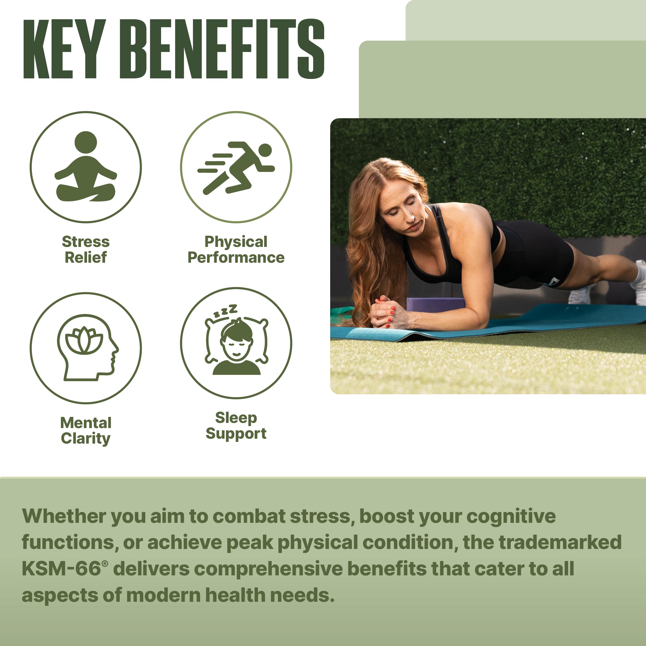 NutraBio Ashwagandha KSM-66 product shot promoting mood balance
