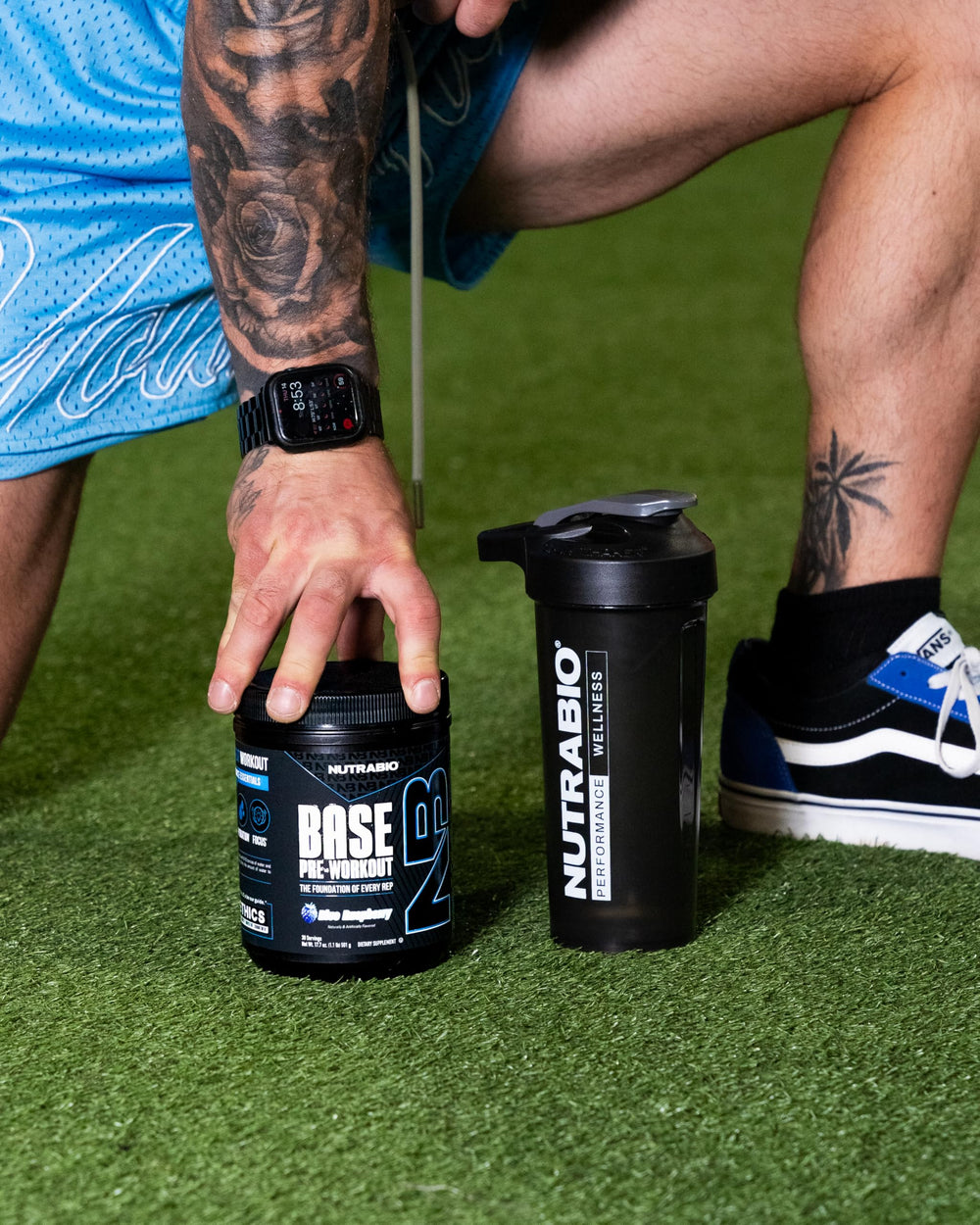 NutraBio Base Pre-Workout hydration electrolytes support performance during tough sessions.