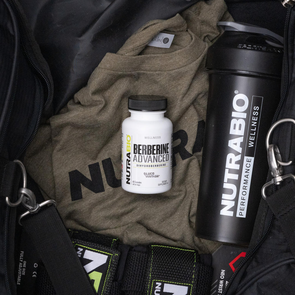 NutraBio Berberine Advanced bottle back detailing ingredients and testing