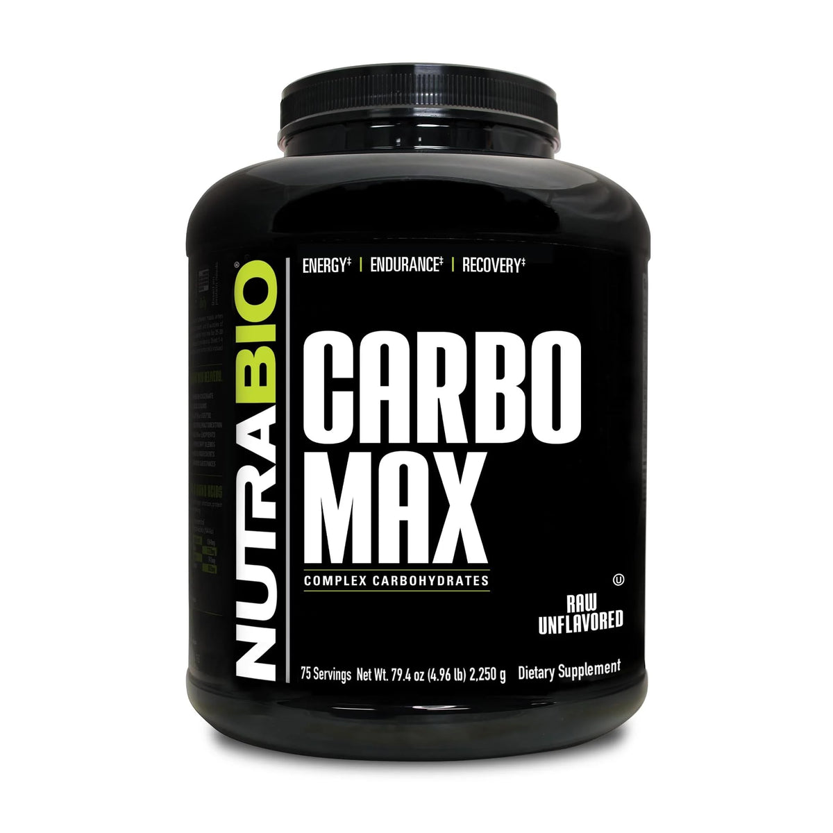 NutraBio CarboMax maltodextrin powder for steady energy during workouts
