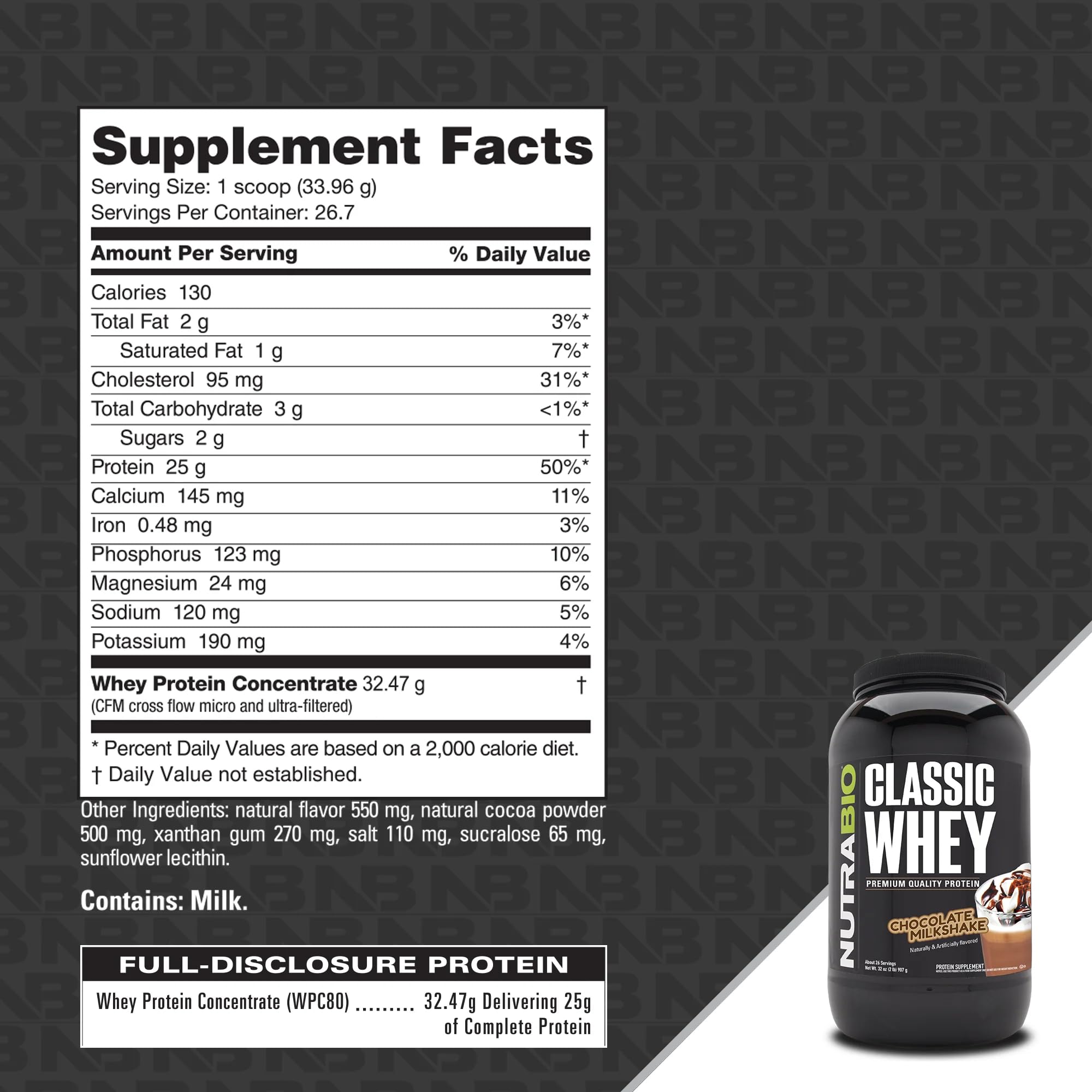 NutraBio Classic Whey flavor range promo image showing variety