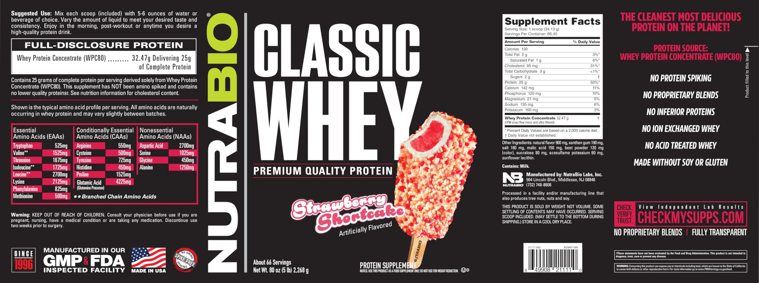 5 lb NutraBio Classic Whey packaging ideal for weekly protein routine.