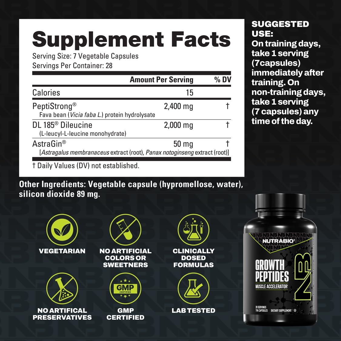 NutraBio Growth Peptides endurance-focused scene illustrates workout recovery