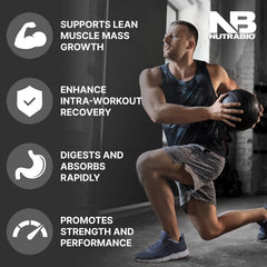 NutraBio Intra Blast glutamine boost aids muscle repair after training.