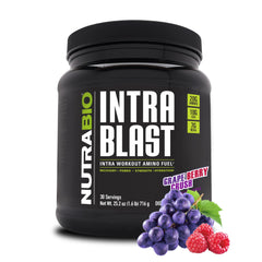 NutraBio Intra Blast grape berry crush powder for hydration during workouts