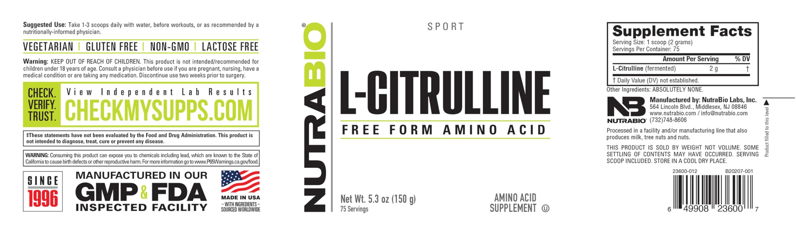 NutraBio L-Citrulline artery-support image highlights cardiovascular health potential.
