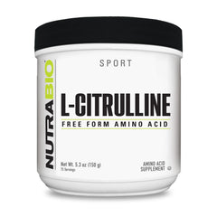 NutraBio L-Citrulline free-form powder supports nitric oxide production for better blood flow.