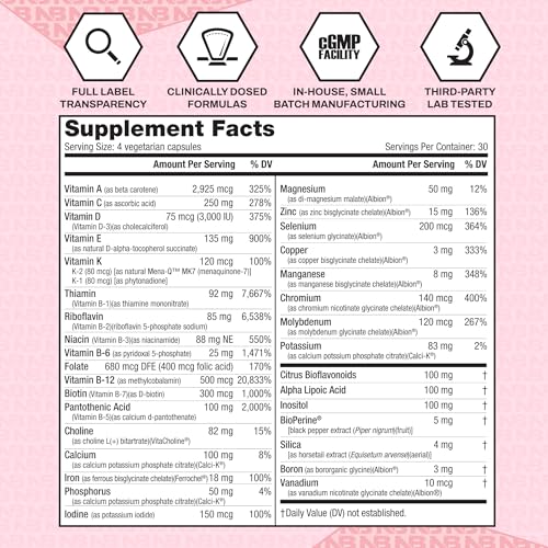 NutraBio Multisport Women bottle on desk ready for day