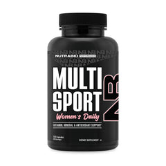 NutraBio Multisport Women bottle pour shows easy daily energy support