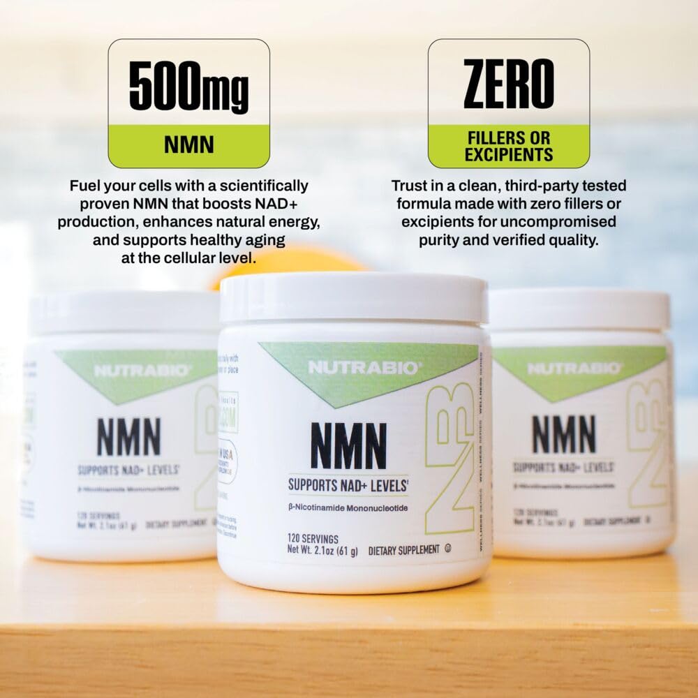 Foil seal on NutraBio NMN bottle preserves freshness and potency.