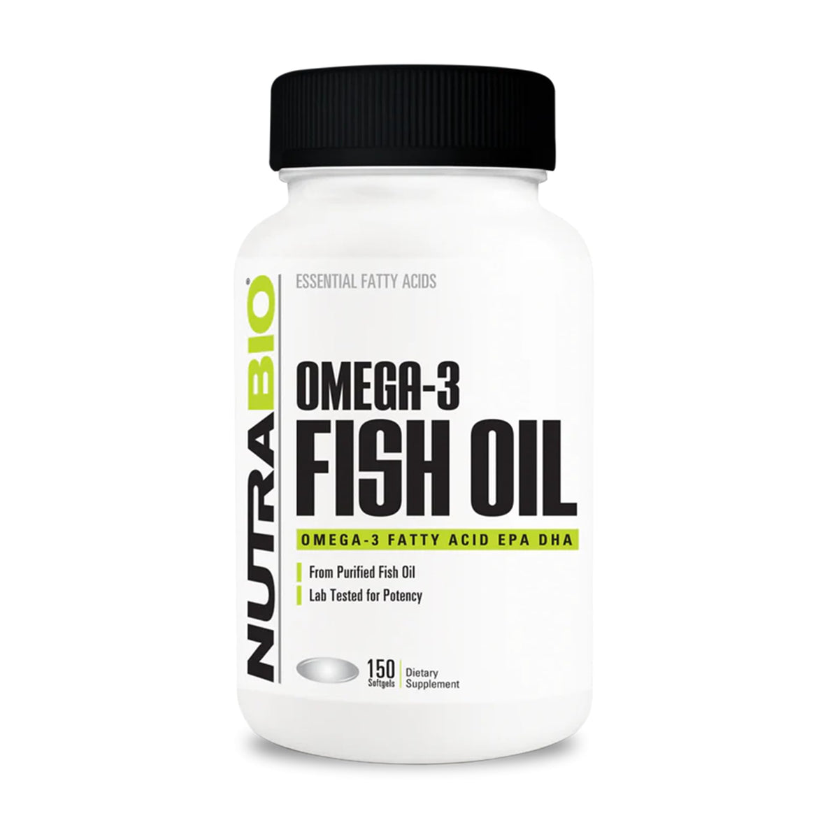 NutraBio Omega-3 bottle front view for everyday heart health support