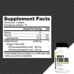 NutraBio Omega-3 softgels close-up for daily supplementation