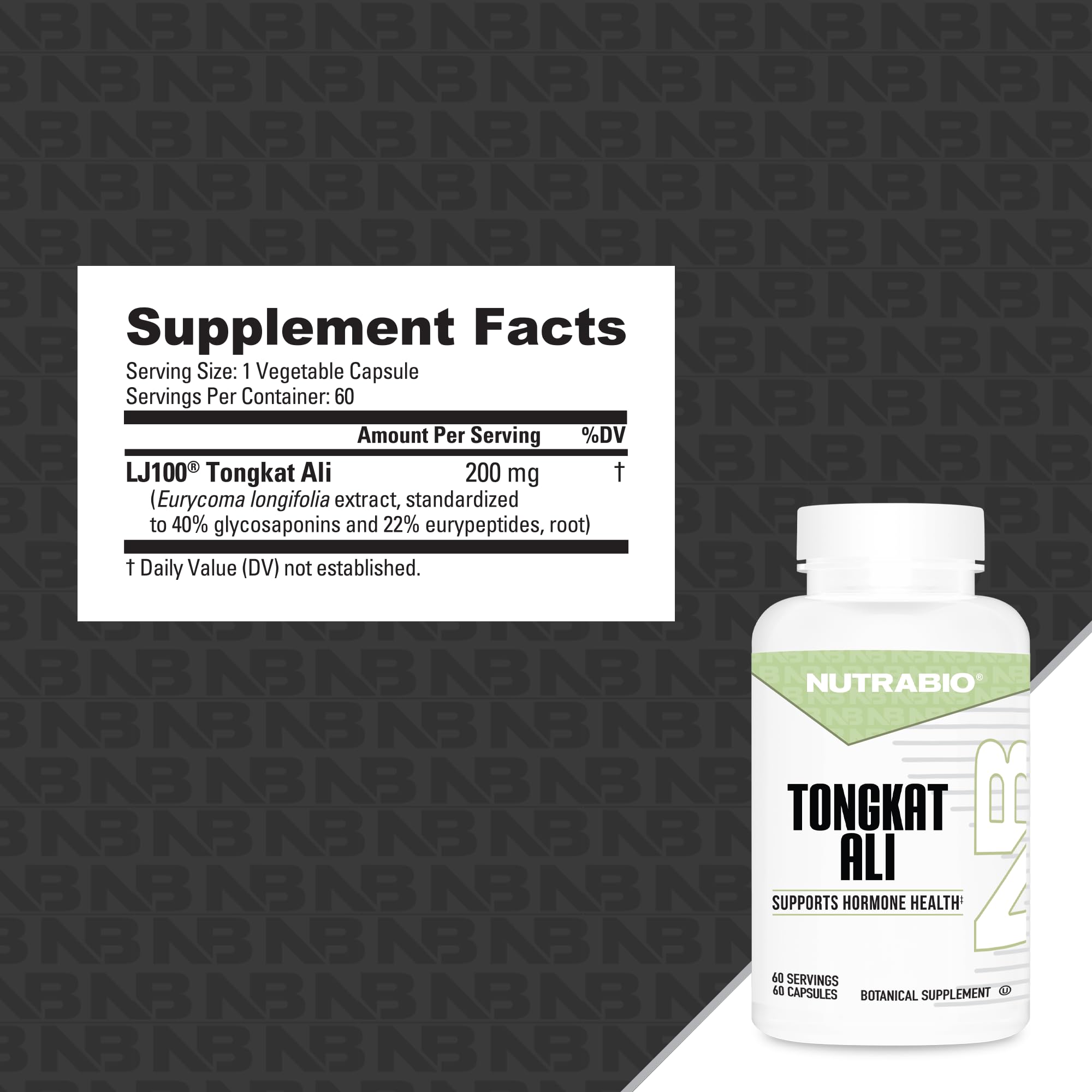 NutraBio Tongkat Ali Longjack capsules ready for workouts and recovery