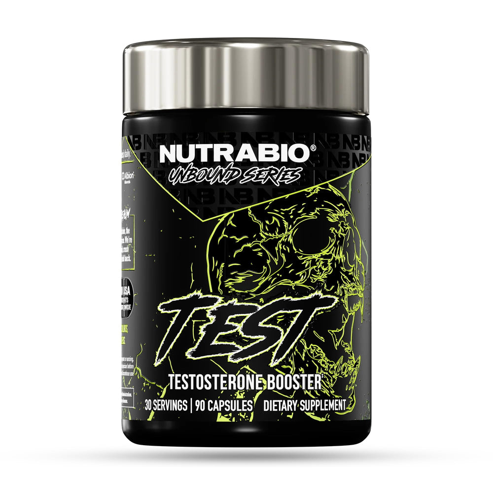 NutraBio Unbound Test bottle for athletic energy and performance.