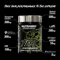 NutraBio Unbound Test capsules show a daily use supplement for workouts.