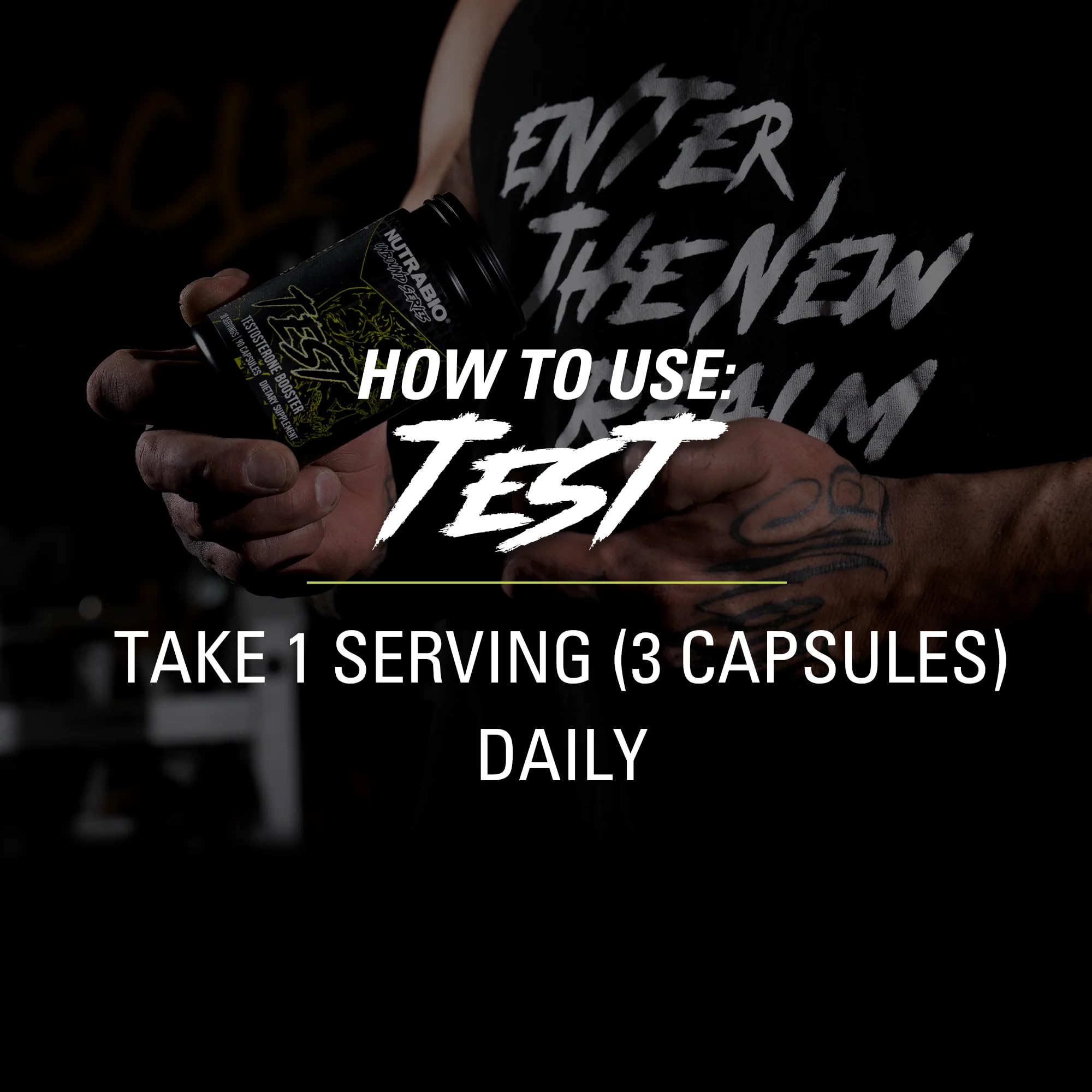 NutraBio Unbound Test capsules in a gym setting signaling training readiness.