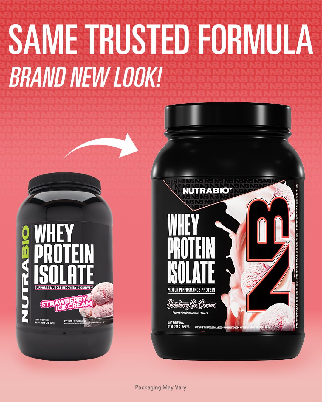 NutraBio whey isolate close-up of amino acid profile for workouts