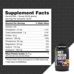 NutraBio whey isolate blueberry muffin scoop highlights precise serving.