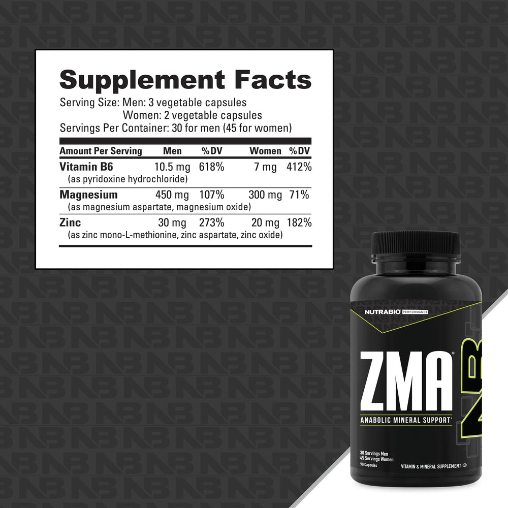 NutraBio ZMA bottle on shelf highlighting premium sleep support