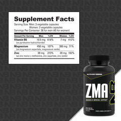 NutraBio ZMA bottle on shelf highlighting premium sleep support