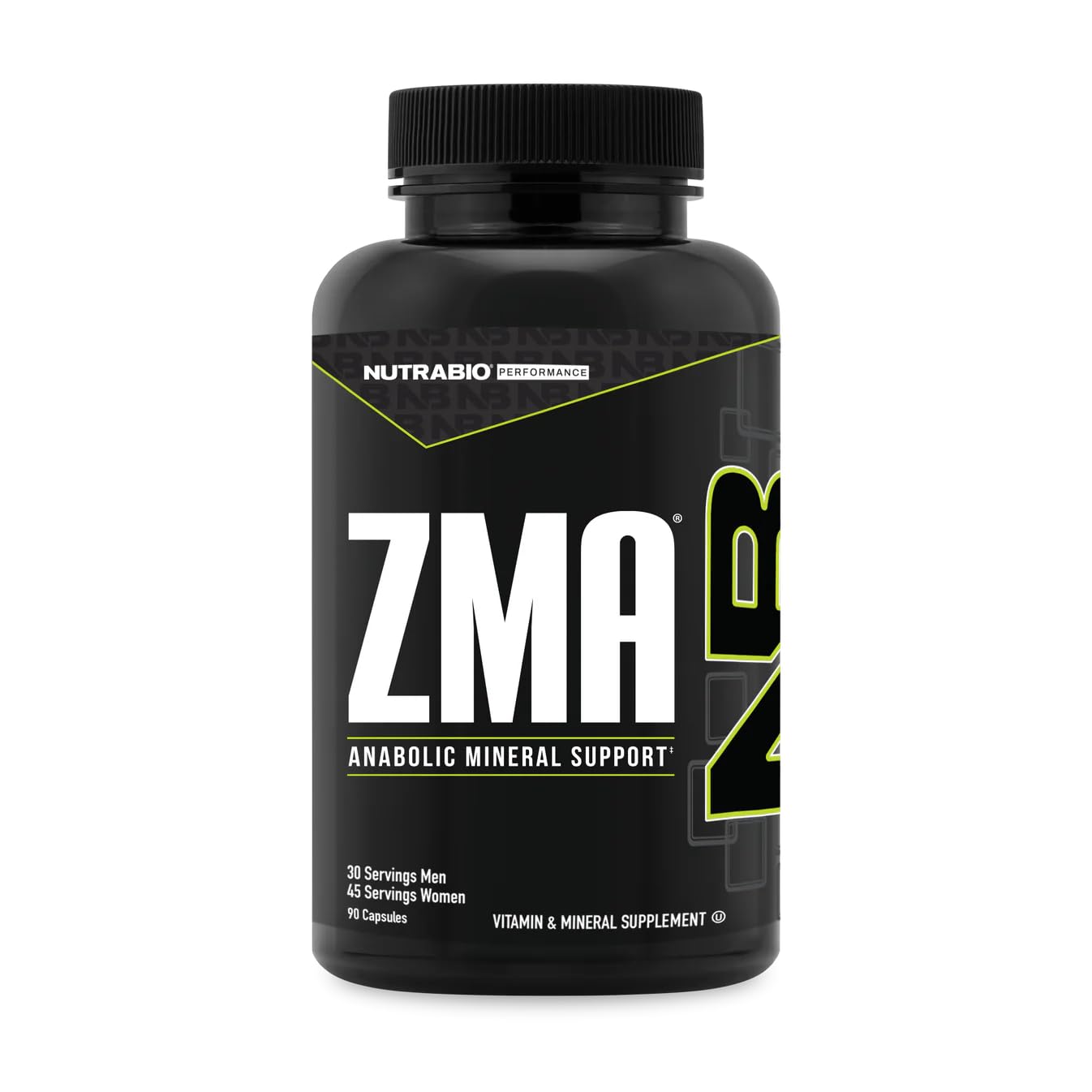 NutraBio ZMA tablet close-up for post-workout recovery support