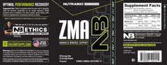 NutraBio ZMA third-party lab-tested badge indicating purity