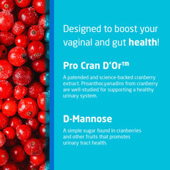 NutraBlast Vaginal Probiotics capsules close-up showing potency for gut health.