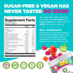 Nutracelle Nutramin cherry gummies on white background, allergen-free and kid-approved