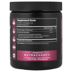 NutraChamps Beet Root Powder scoop ready for easy smoothie mix.