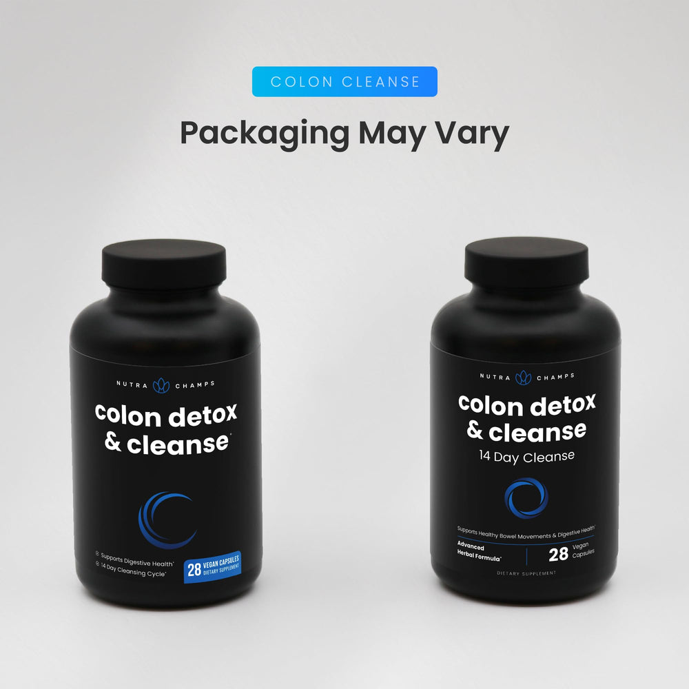 NutraChamps detox concept with clean gut imagery and potential bloating relief