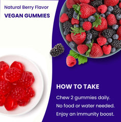 NutraChamps Elderberry Gummies berry flavor closeup, tasty antioxidant-rich chew