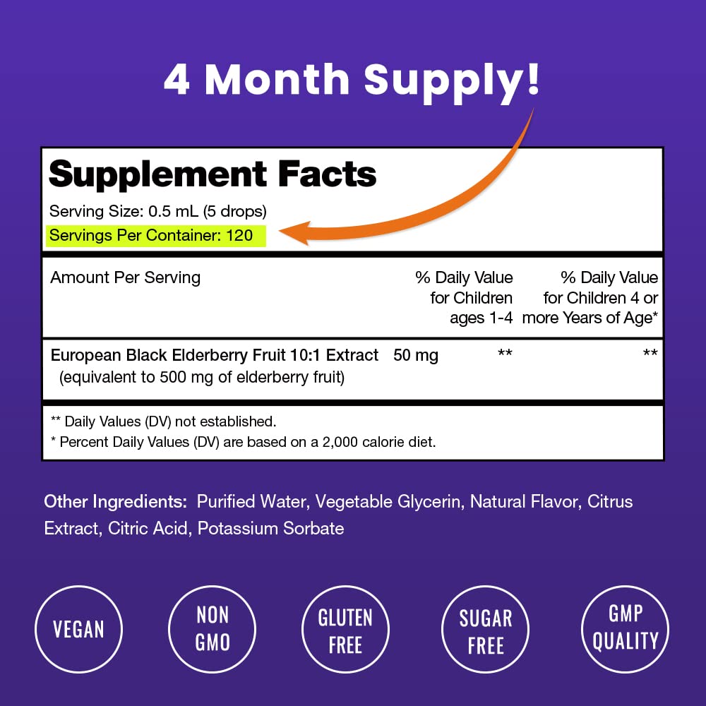 NutraChamps Elderberry Kids Drops added to juice for easy serving