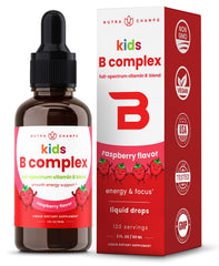 NutraChamps Kids B Complex dropper bottle for easy daily energy support.