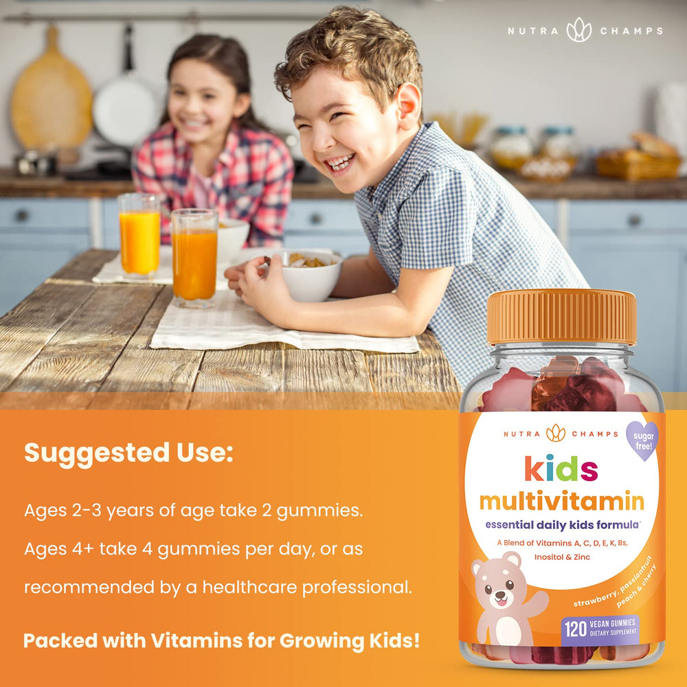 Strawberry-flavored NutraChamps gummies offer a tasty way to support daily vitamins.