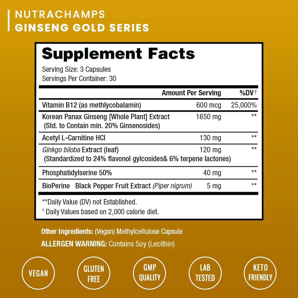 NutraChamps Korean Red Panax Ginseng capsules boost immune support