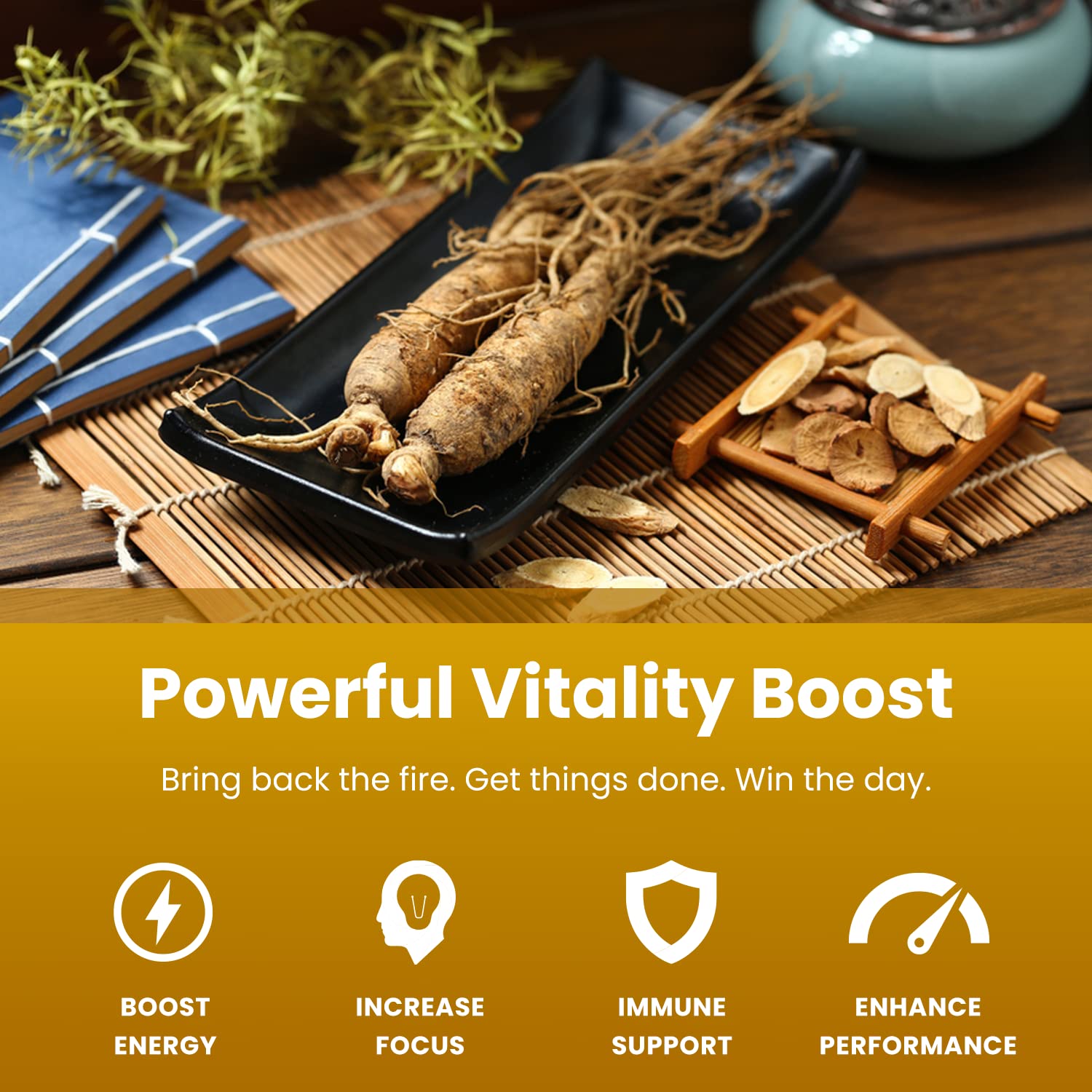 NutraChamps capsules with ginseng for everyday vitality and performance