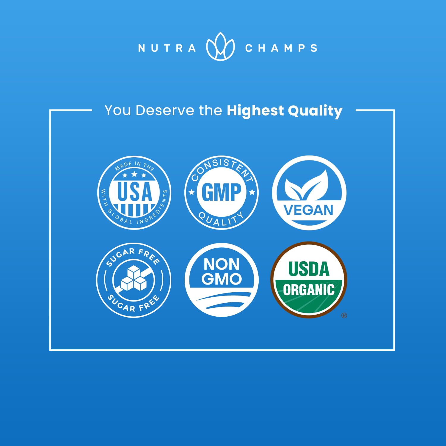 NutraChamps zinc drops kids package shows vegan non-GMO allergen-free benefits