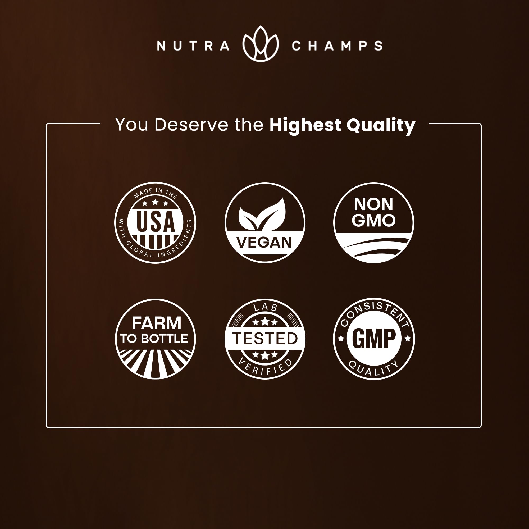 NutraChamps Organic Mushroom Powder packaging box with labeling.