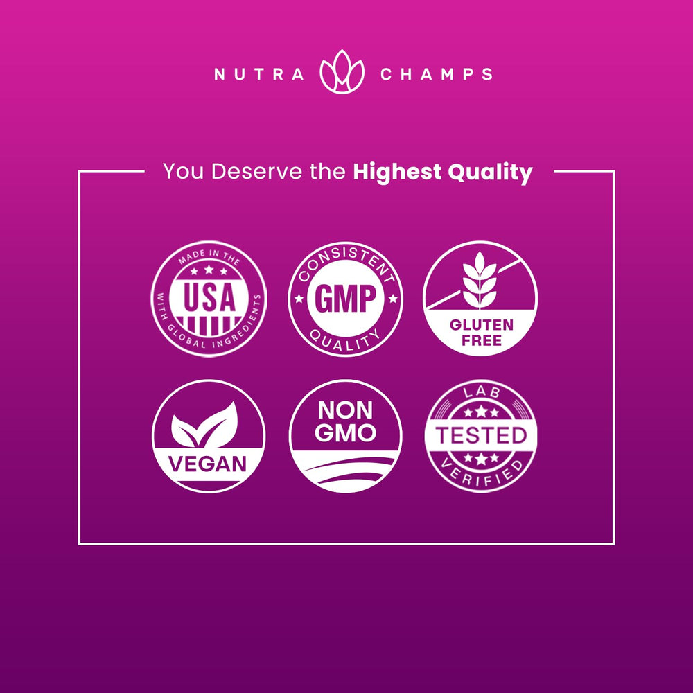 NutraChamps Resveratrol with Acai Berry extract illustrates the antioxidant blend.