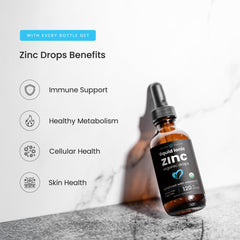 NutraChamps vegan zinc liquid 4oz bottle emphasizes plant-based formulation.